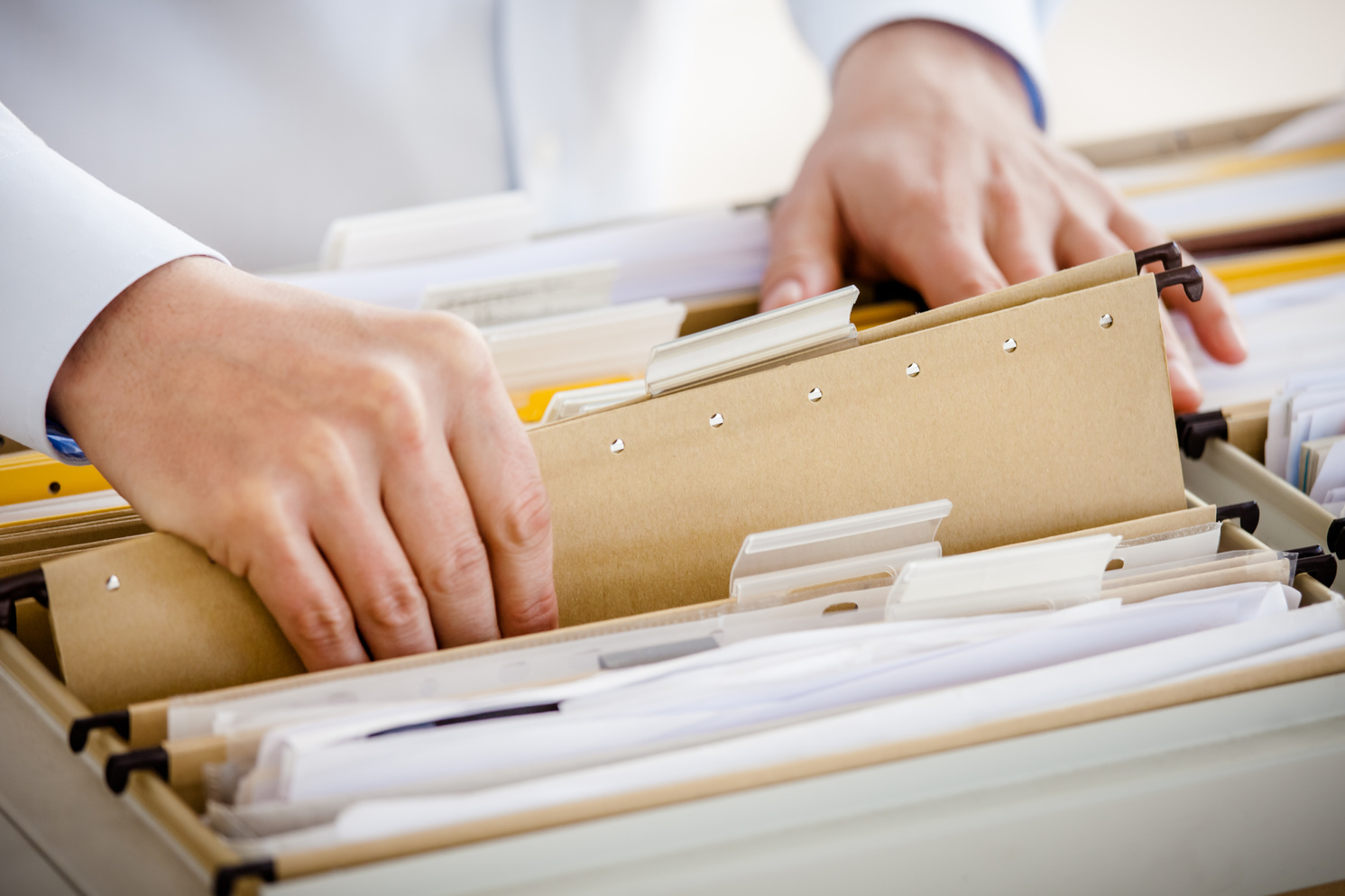 Filing In File Cabinet